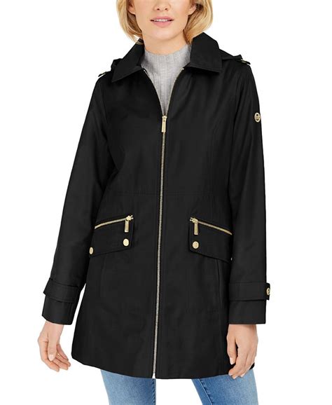 are michael kors coats waterproof|michael kors anorak rain jacket.